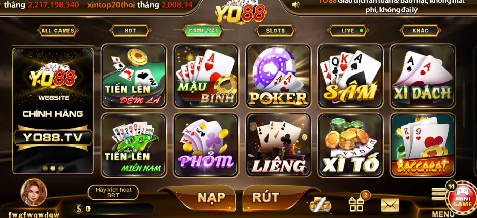 Tiến Lên Miền Nam - Tựa game bài đáng để thử sức bản thân tại Yo88